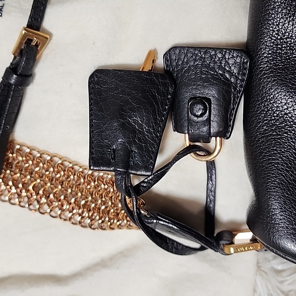 PRADA *SET* copper chainmail pebble leather handbag and belt set - Picture 3 of 7